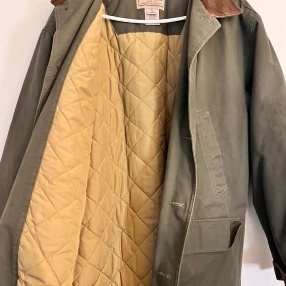 Vintage LL Bean Chore/Barn Coat Men’s Olive Green Corduroy Thinsulate Sz Medium - Picture 13 of 16